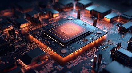 3D image of computer chip