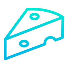 Outline Gradient Cheese icon