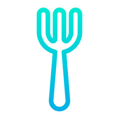 Outline Gradient Fork icon
