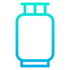 Outline Gradient gas cylinder icon