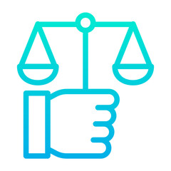 Outline Gradient Law Hand icon