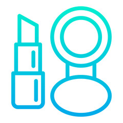 Outline Gradient Lipstick mirror icon