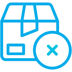 Obraz premium Outline Gradient Cancel Package Box icon