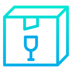 Outline Gradient Package Box icon