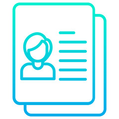 Outline Gradient Woman cv icon