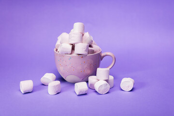 sugar cubes on a blue background