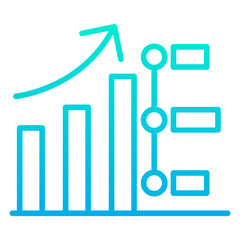 Outline Gradient Growth Timeline icon