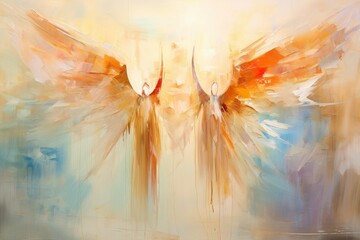 Celestial beings with wings of pure light and angelic voices - Generative AI