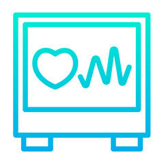 Outline Gradient Cardiogram icon