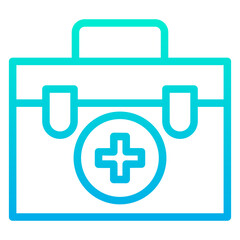 Outline Gradient First aid kit icon