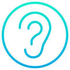 Outline Gradient ENT icon