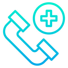 Outline Gradient Valentine Call icon