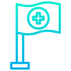 Obraz premium Outline Gradient Flag icon