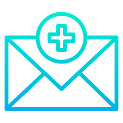 Outline Gradient Package Box Mail icon
