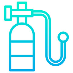 Obraz premium Outline Gradient Oxygen icon