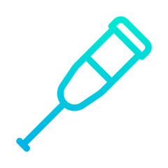 Outline Gradient Crutch icon