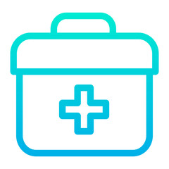 Outline Gradient First aid kit icon