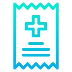 Fototapeta premium Outline Gradient Medical Bill icon