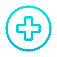 Fototapeta premium Outline Gradient Medical icon