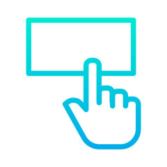 Outline Gradient Click icon