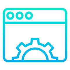 Outline Gradient Web Settings icon
