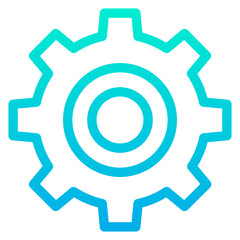 Outline Gradient construction workar icon