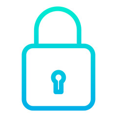 Outline Gradient Lock icon