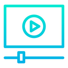 Outline Gradient Media Player icon