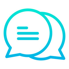 Outline Gradient Messenger icon