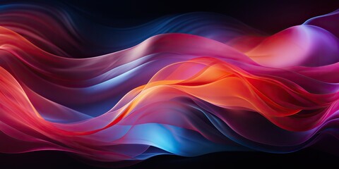 AI Generated. AI Generative. Color abstract wave wispy decorative background. Graphic Art