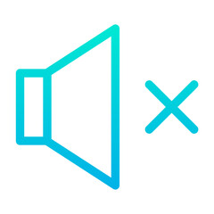 Outline Gradient Volume off icon