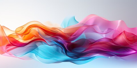 AI Generated. AI Generative. Color abstract wave wispy decorative background. Graphic Art