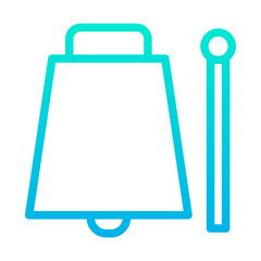 Outline Gradient Cowbell icon