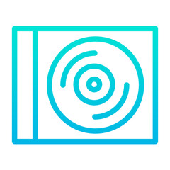 Outline Gradient DVD case icon