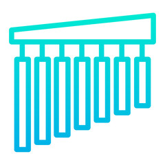 Outline Gradient Chimes icon