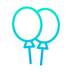 Outline Gradient Air Balloon icon