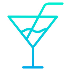 Outline Gradient Cocktail icon