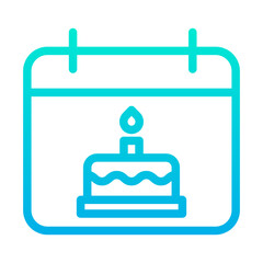 Outline Gradient Date icon