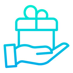 Outline Gradient Valentine Gift icon