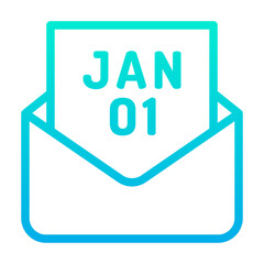 Outline Gradient Package Box Mail icon