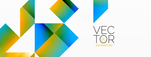 Geometric purity on white - lines, squares, triangles unite. Minimalist harmony in elegant simplicity