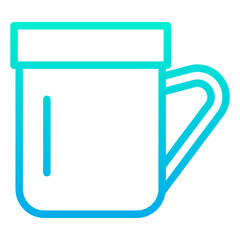 Outline Gradient Cup icon