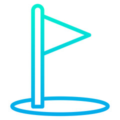 Outline Gradient Flag icon