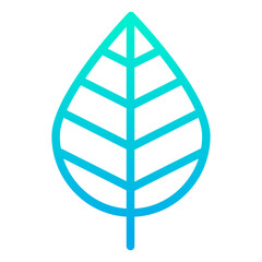 Outline Gradient Leaf icon