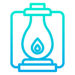 Outline Gradient Oil Lamp icon