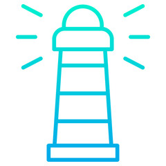 Outline Gradient Lighthouse icon