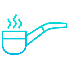 Outline Gradient Cigar Pipe icon