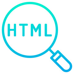 Outline Gradient Search Code icon