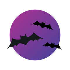 Halloween cute bats vector illustration