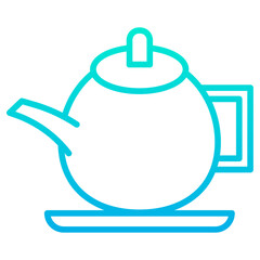 Outline Gradient Tea Cup icon